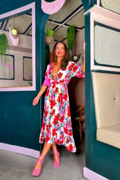 Dolce Vita - White Red Floral Maxi Dress