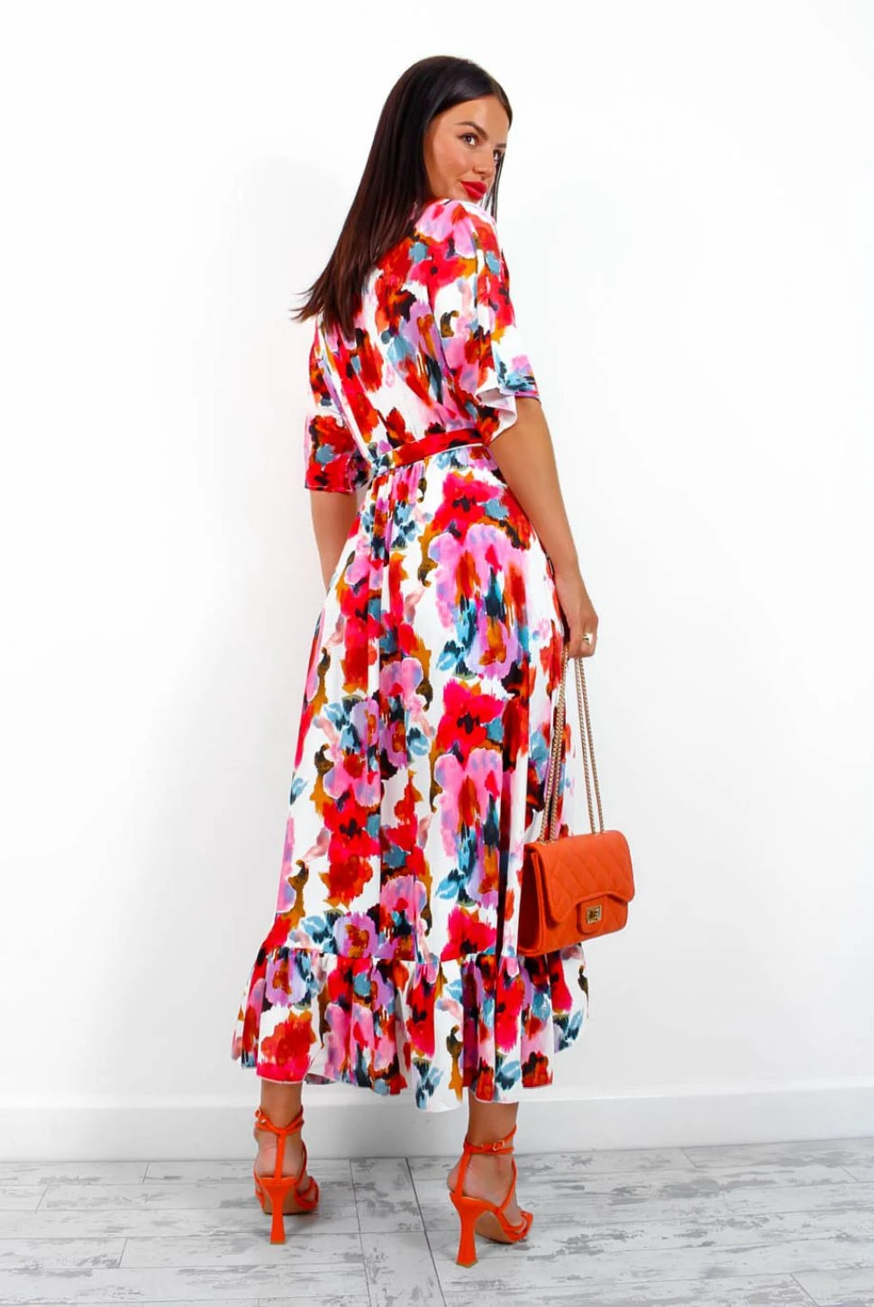 Dolce Vita - White Red Floral Maxi Dress - Image 8