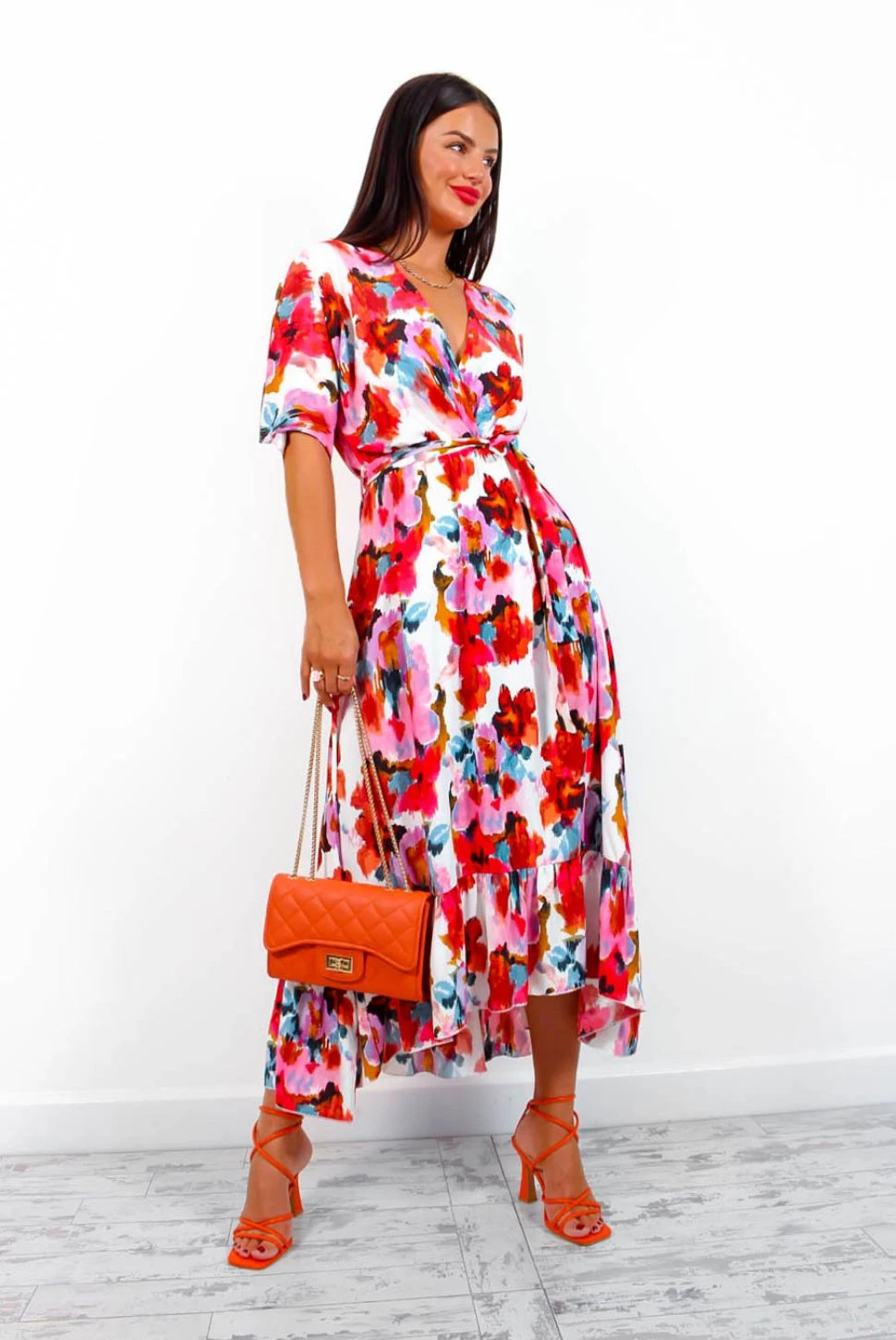 Dolce Vita - White Red Floral Maxi Dress - Image 6
