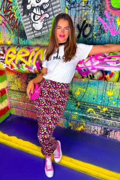 Glamorous Don't Skirt Me - Black Multi Floral Midi Skirt