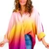 Fade Into You - Pink Magenta Ombre Shirt