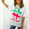 Hashtag Love You - White Graphic T-shirt