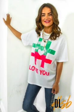 Hashtag Love You - White Graphic T-shirt