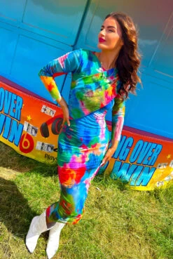 Make You Miss Me - Multi Mesh Midi Dress