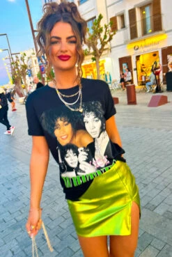 I'm With The Band - Black Green Whitney Houston Licensed T-Shirt