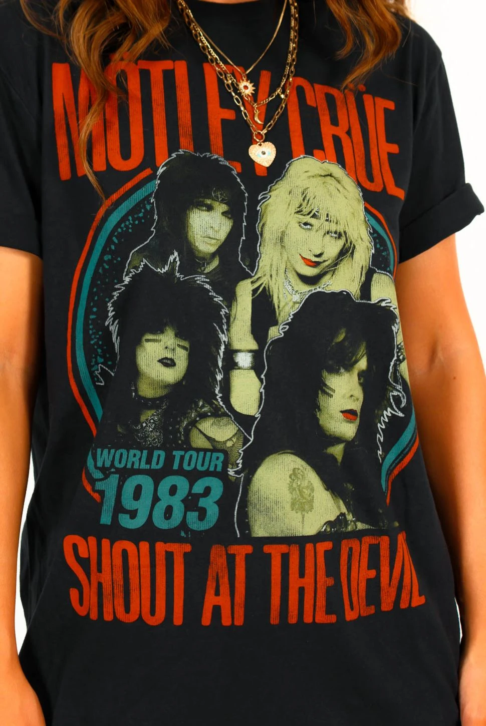 I'm With The Band - Black Orange Motley Crue Licensed T-Shirt - Image 2