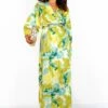 In My Imagination - Lime Green Printed Midi Dress