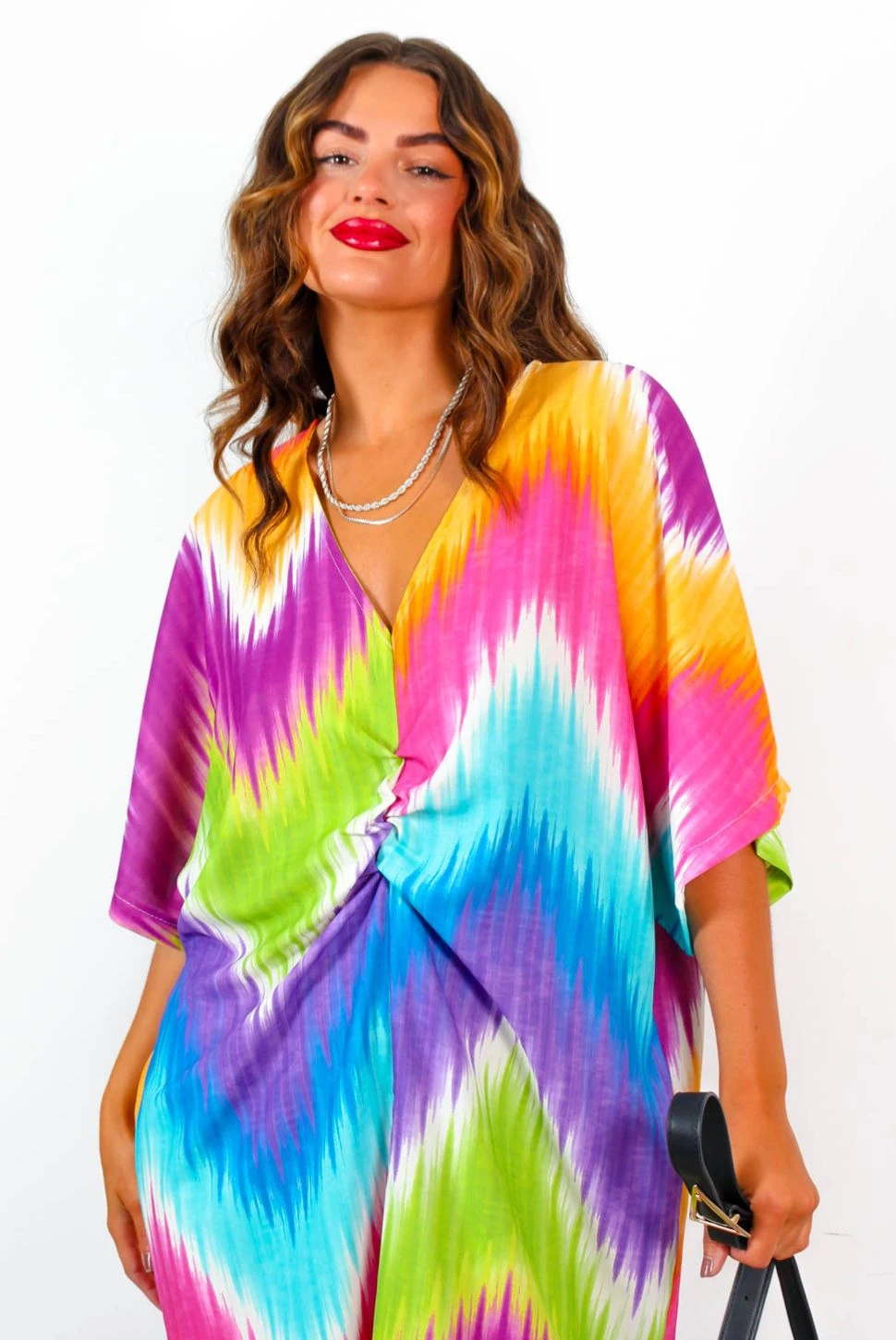 Let It All Go - Multi Rainbow Oversized Midi Dress - Image 4