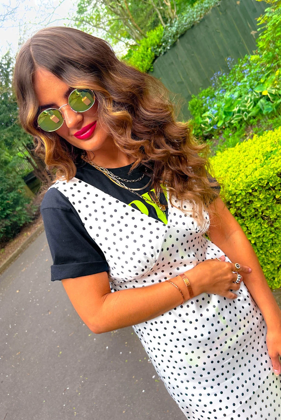 Living In The Moment - White Black Polka Dot Maxi Dress - Image 2