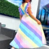 Mamma Mia - Pastel Stripe Maxi Dress