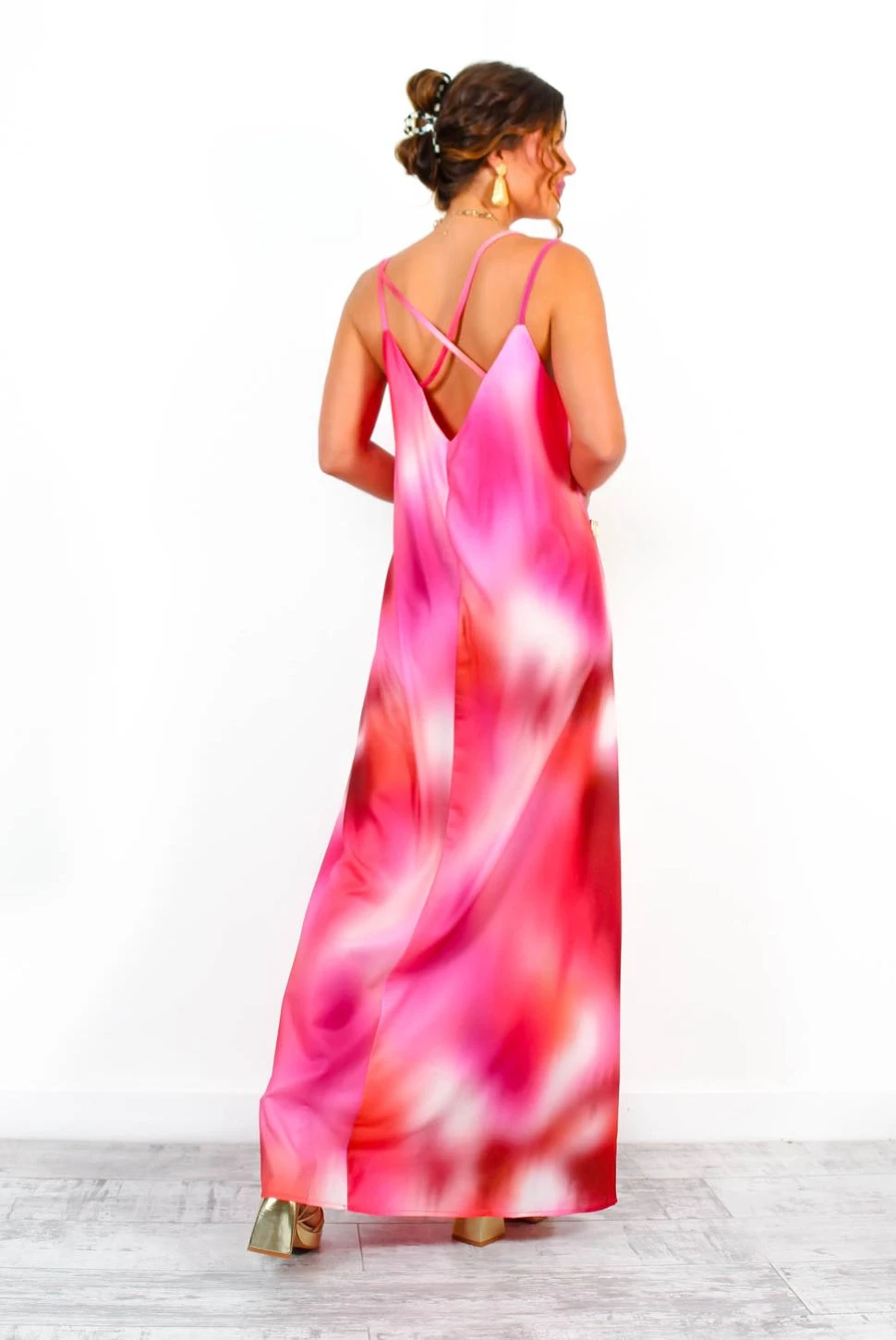 Shes A Beauty - Red Tie Dye Maxi Dress - Image 2