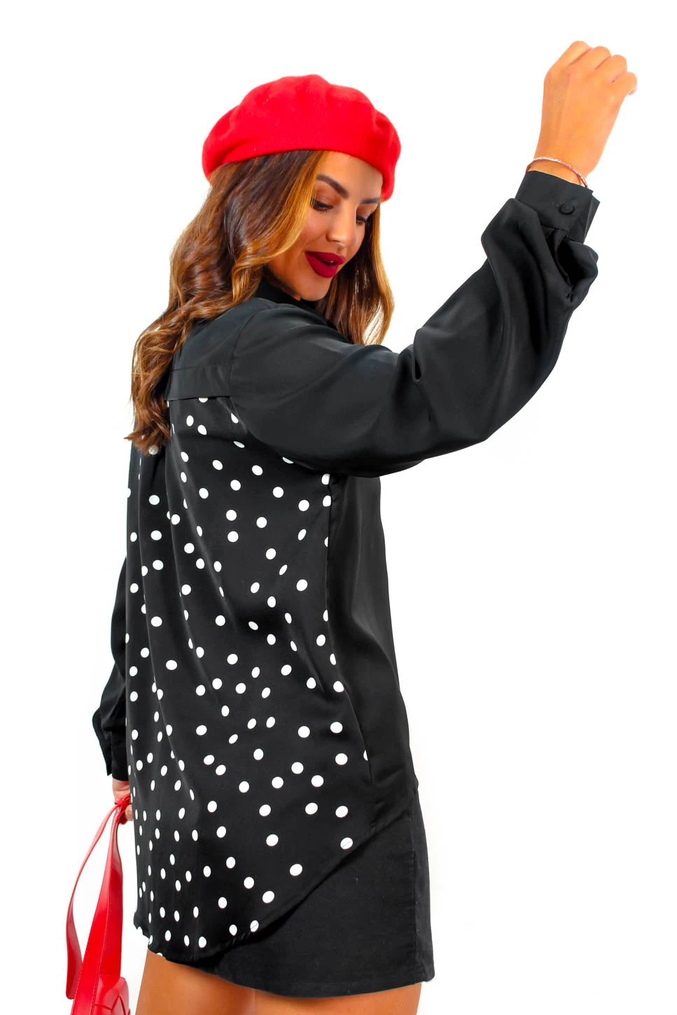 This Is Your Moment - Black Polka Dot Shirt - Image 7